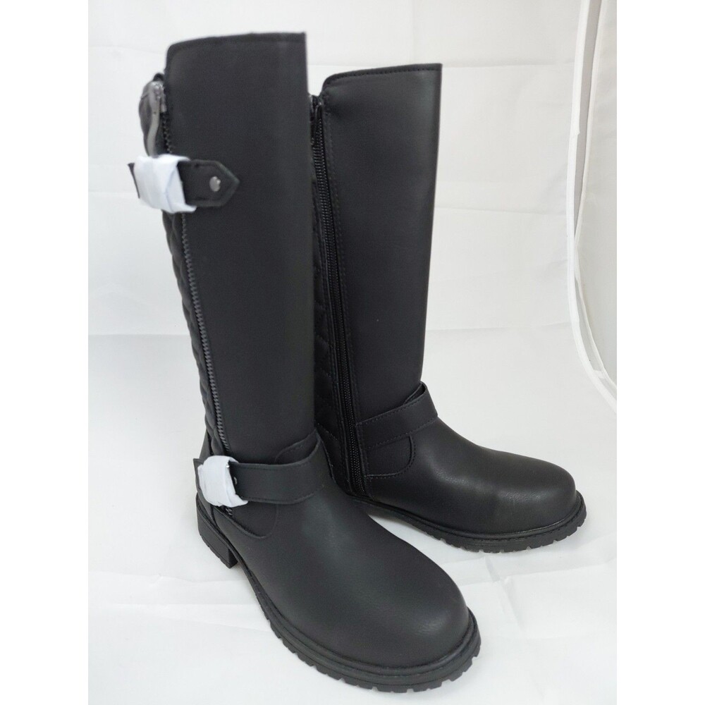 Thereabouts Little & Big Kid Girls Hailey Flat Heel Riding, 13 Medium, Black